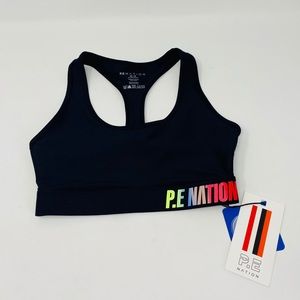P.E NATION**Black Emerging Sportsbra**XS,Sm. $90